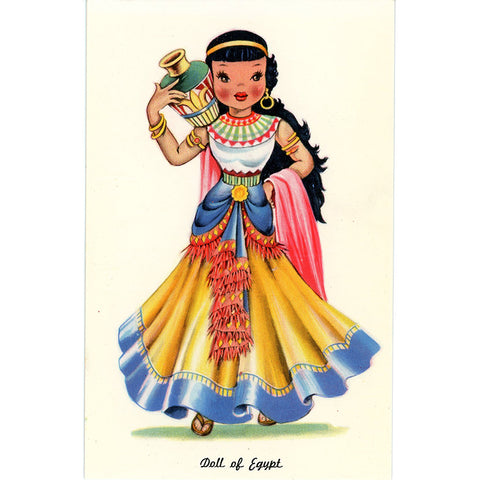 Doll of Egypt Vintage Postcard - Dolls of Many Lands Series (unused)