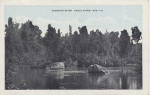 Eagle River Wisconsin Deerskin River Vintage Postcard 1936 - Vintage Postcard Boutique