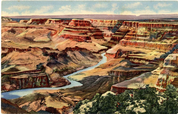 Grand Canyon National Park North from Watch Tower - Vintage Arizona Postcard (unused) - Vintage Postcard Boutique