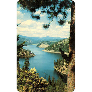 Beauty Bay Coeur d'Alene Lake Idaho Vintage Postcard (unused)