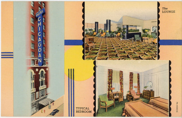 Chicagoan Hotel Chicago Illinois Vintage Postcard (unposted)
