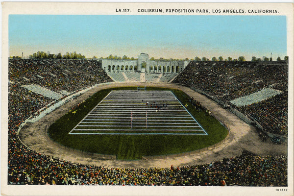 Coliseum Exposition Park Los Angeles California Vintage Postcard (unposted)