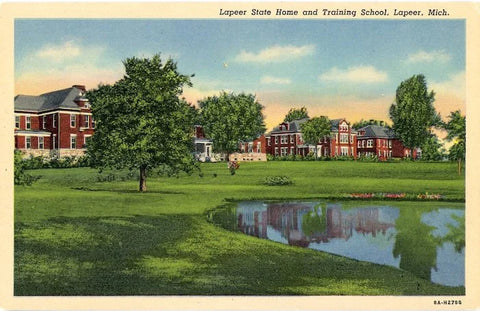 Lapeeer Michigan Lapeer State Home & Training School Vintage Postcard (unused)