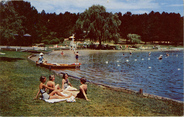 Oconee State Park Beach View Walhalla South Carolina Vintage Postcard (unused)
