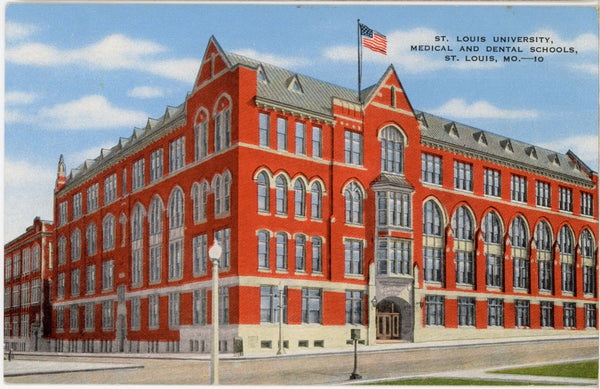 St. Louis University Medical Dental Schools Missouri Vintage Postcard (unused)
