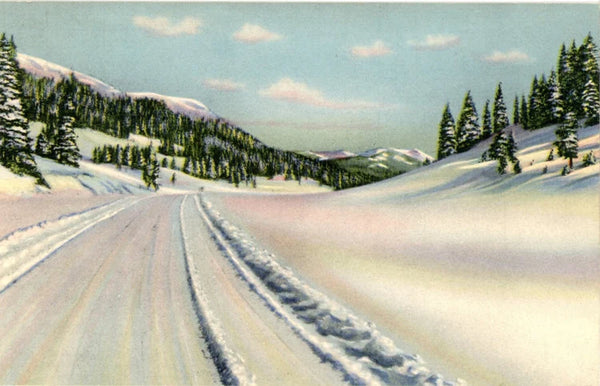 Snowy Wolf Creek Pass - San Luis Valley & San Juan Basin Colorado Postcard (unused) - Vintage Postcard Boutique