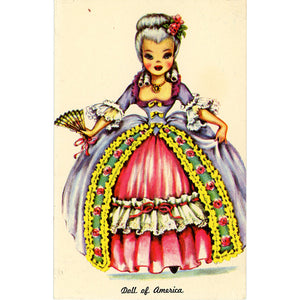 Doll of America Vintage Postcard - Dolls of Many Lands Series (unused)
