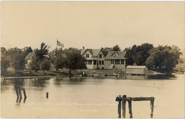 Arlington Heights Sporting Club Illinois Vintage RPPC Postcard 1917