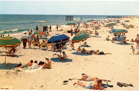 Asbury Park New Jersey Beach Scene Vintage Postcard (unused)