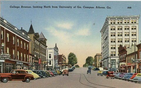 University of Georgia Campus College Avenue Athens Georgia Vintage Postcard (unused)