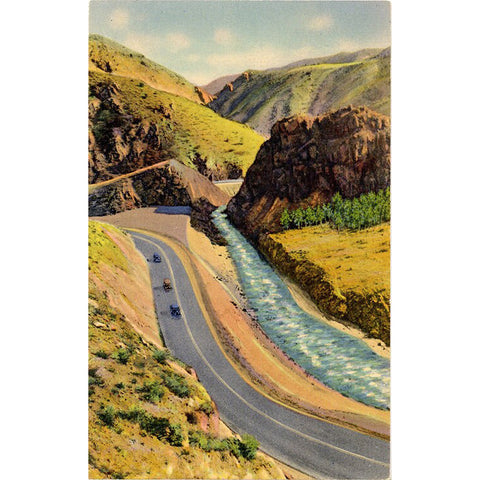 Bear Creek Canyon Highway Denver Mountain Parks Colorado Vintage Postcard (unused)