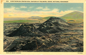 Big Crater Rim Craters of the Moon Idaho National Monument Vintage Postcard (unused) - Vintage Postcard Boutique