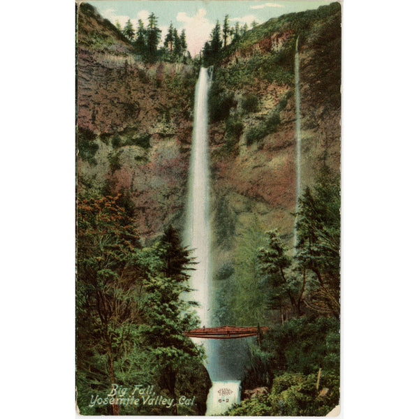 Big Fall Yosemite National Park California Vintage Postcard c. 1910s