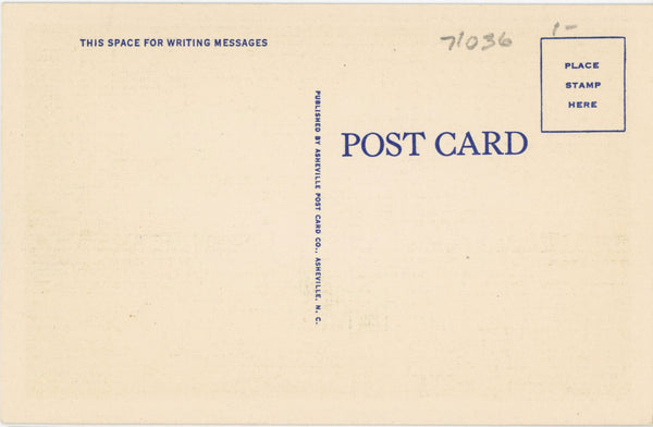 Black Mountain North Carolina Sanatorium at Night Vintage Postcard (unposted)