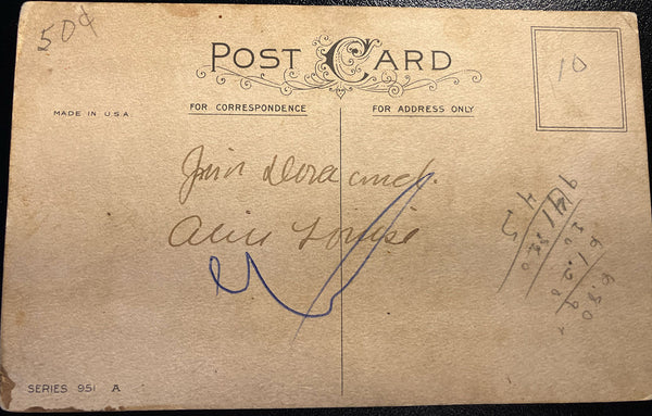 Vintage Christmas Children Bluebird Postcard STECHER c1910