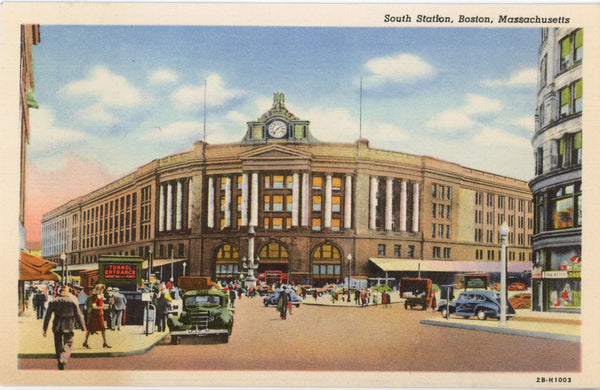 Boston Massachusetts South Station Vintage Postcard (unposted)