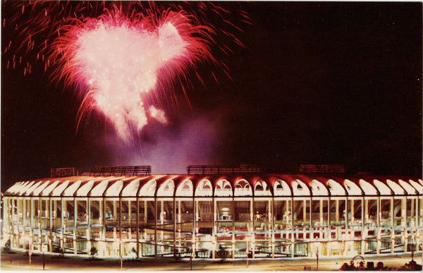 Busch Stadium Fireworks Display St. Louis Missouri Vintage Postcard (unused)