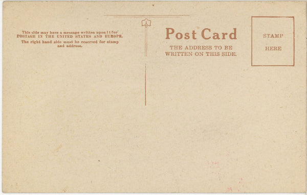 The Campfire signed DAVENPORT Vintage Western Postcard 1907 (unposted)