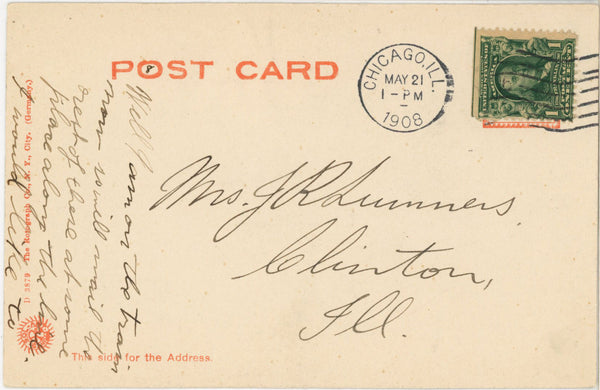 Belle Isle Park Canal Detroit Michigan Vintage RPPC Postcard 1908