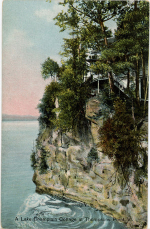 Lake Champlain Cottage at Thompsons Point Vermont Vintage Postcard c. 1910 (unused) - Vintage Postcard Boutique