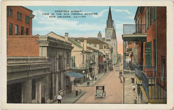 New Orleans Louisiana Chartres Street Vintage Postcard c. 1920s (unposted)