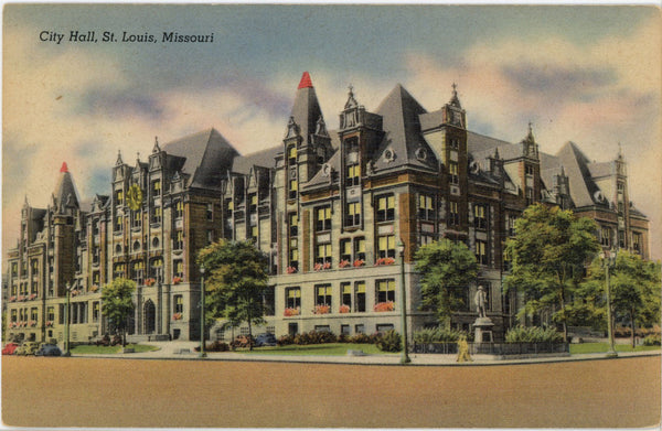 St. Louis City Hall Missouri Vintage Postcard (unposted)