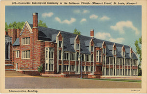 Concordia Theological Seminary Admin. Bldg St. Louis Missouri Vintage Postcard (unused) - Vintage Postcard Boutique