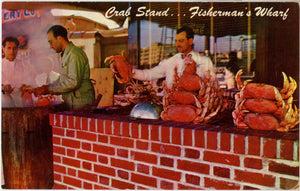 San Francisco Crab Stand Fisherman's Wharf California Vintage Postcard 1963 - Vintage Postcard Boutique