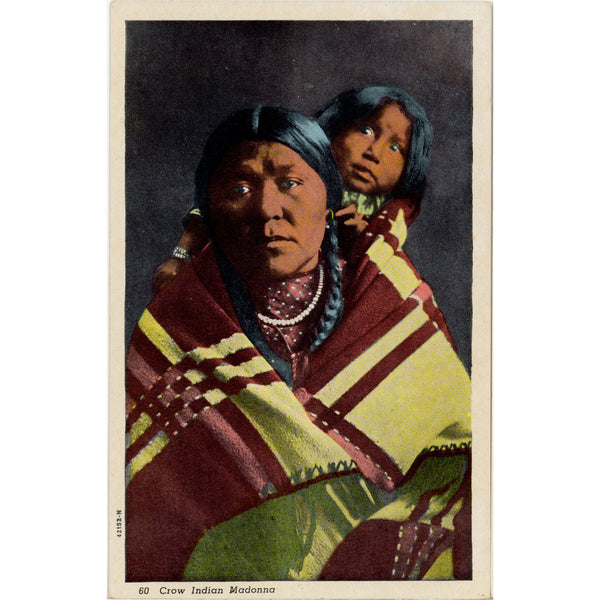 Crow Indian Madonna Vintage Native American Postcard (unposted)