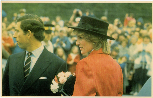 Prince Charles & Princess Diana in Nova Scotia Vintage Postcard (unused)