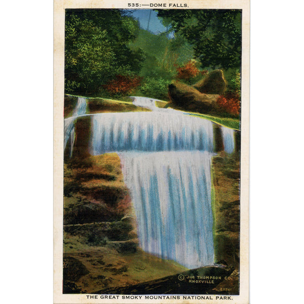 Dome Falls Smoky Mountains National Park Vintage Postcard c. 1920s