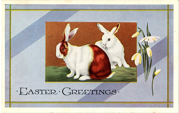 Easter Bunnies Rabbits Vintage Postcard 1910s - Vintage Postcard Boutique