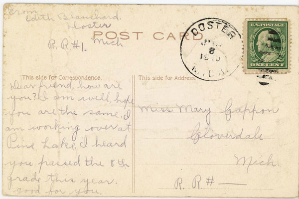 Old Faithful Geyser Embossed Yellowstone National Park Wyoming Vintage Postcard 1910