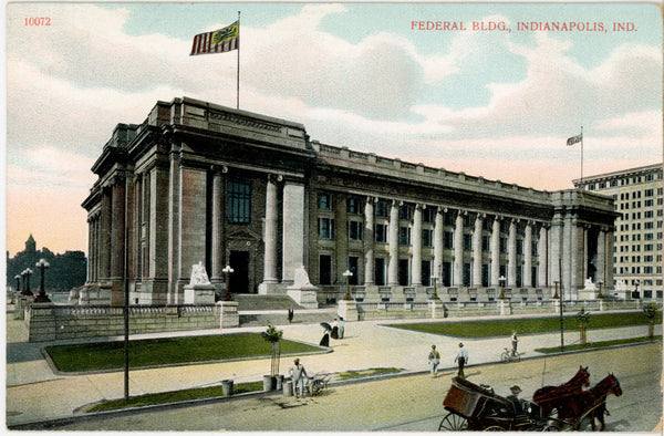 Federal Building Indianapolis Indiana Vintage Postcard c 1910s (unposted)