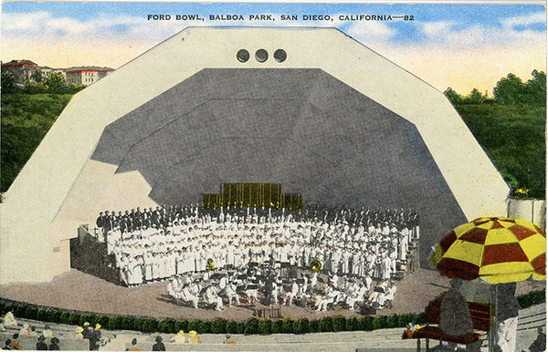 San Diego California Ford Bowl Balboa Park Vintage Postcard (unused)