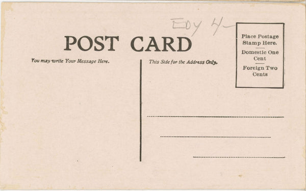 Forever and Ever Romantic Couple Kissing Vintage Postcard c. 1910s (unposted)