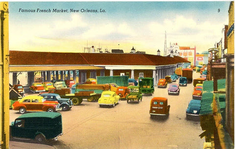 New Orleans Louisiana Famous French Market Vintage Postcard (unused)