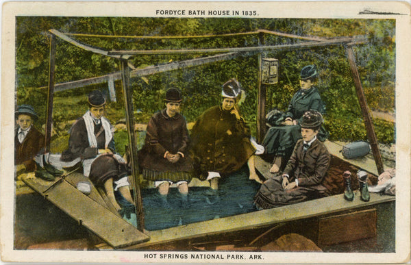 Fordyce Bath House in 1835 Hot Springs National Park Arkansas Vintage Postcard 1943