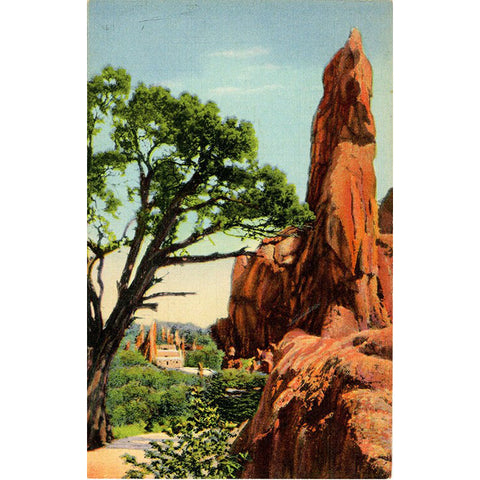 Garden of the Gods Pulpit Rock Pikes Peak Region Vintage Colorado Postcard (unused)