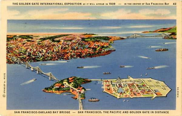 Golden Gate International Exposition San Francisco Bay California Vintage Postcard (unused) - Vintage Postcard Boutique