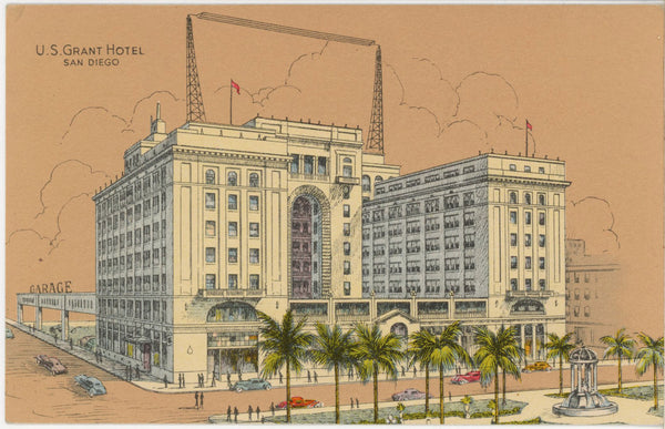U.S. Grant Hotel San Diego California Vintage Postcard (unposted)