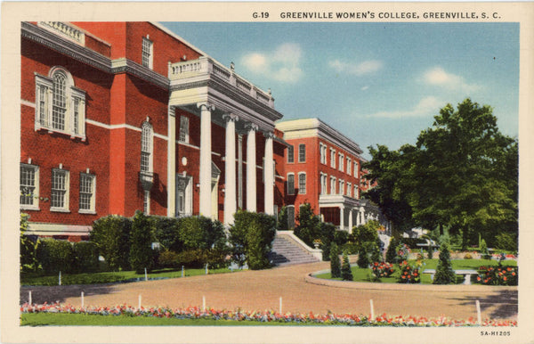Greenville Women's College South Carolina Vintage Postcard (unused)
