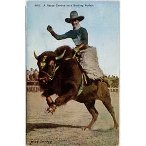 The Campfire signed DAVENPORT Vintage Western Postcard 1907 (unposted) - Vintage Postcard Boutique