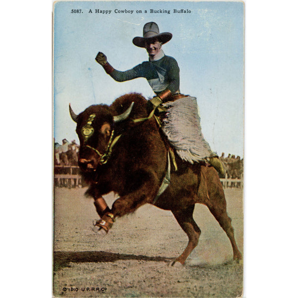 The Campfire signed DAVENPORT Vintage Western Postcard 1907 (unposted) - Vintage Postcard Boutique
