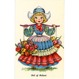 Doll of Holland Vintage Postcard - Dolls of Many Lands Series (unused)