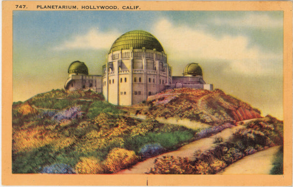 Hollywood California Griffith Park Planetarium Vintage Postcard (unposted)