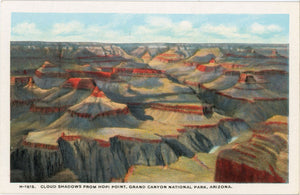 Grand Canyon National Park Cloud Shadows Hopi Point Vintage Arizona Postcard (unused) - Vintage Postcard Boutique