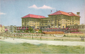 Long Beach California Hotel Virginia Vintage Postcard 1910s (unused)