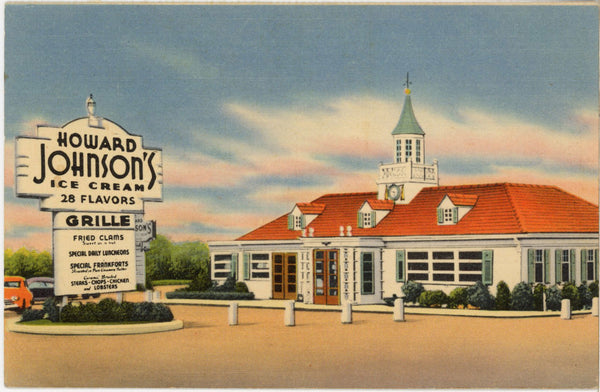 Howard Johnson's Motels & Restaurants Vintage Postcard c1940s (unposted)