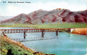 Huntington Oregon Bridge Snake River Vintage Postcard 1910 - Vintage Postcard Boutique